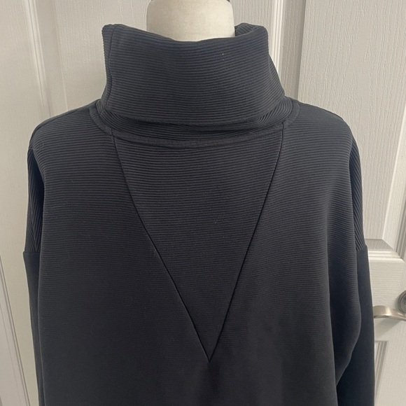 Shambhala Black Funnel Neck Relaxed Fit Active Wear Top Sz L - Picture 8 of 13